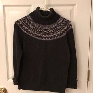 Talbots grey Sweater with beaded detail
